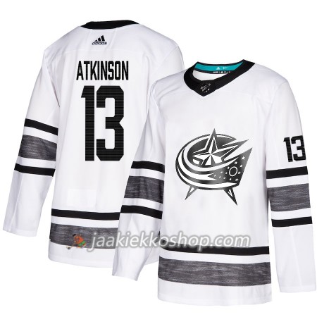 Miehille NHL Columbus Blue Jackets Pelipaita Cam Atkinson 13 Valkoinen 2019 All-Star Adidas Authentic